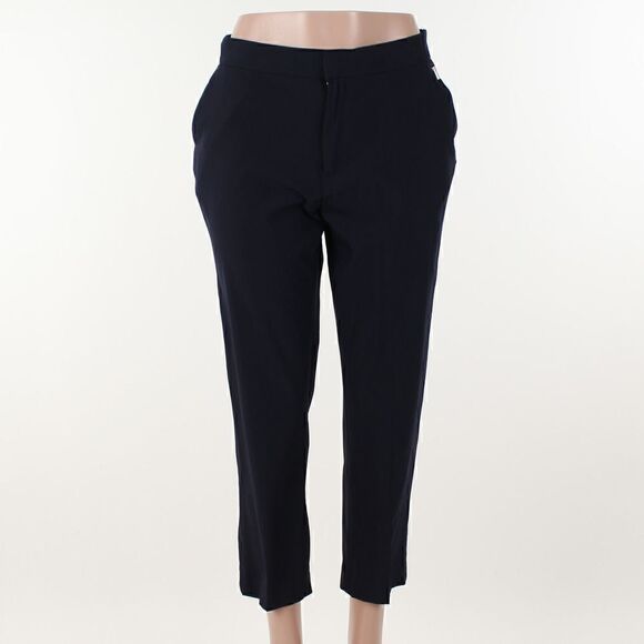Tommy Hilfiger Cropped Flat-Front Pants - Midnight - Size 10 - Picture 2 of 5